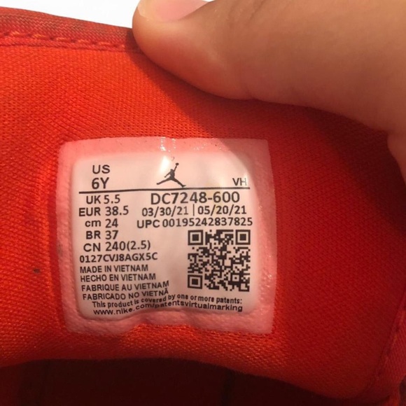 Nike Red and White Sneakers - Picture 6 of 6